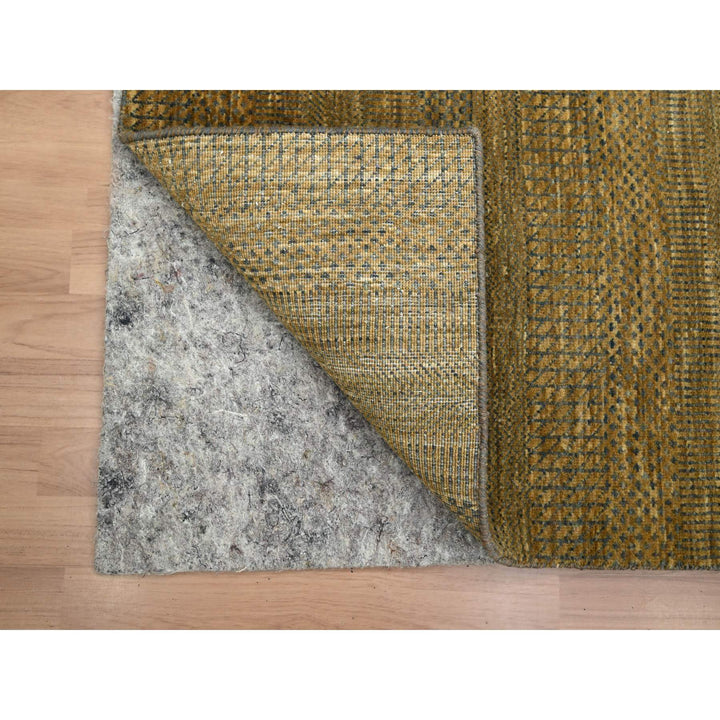 2'8" x 8'0" New Hand Knotted Brown Wool & Silk Runner Oriental Rug - MOA10283228