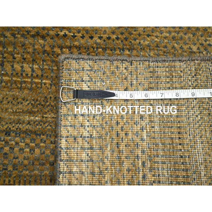 2'8" x 8'0" New Hand Knotted Brown Wool & Silk Runner Oriental Rug - MOA10283228