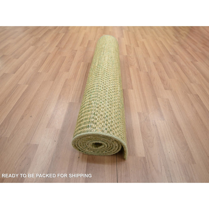 2'8" x 8'3" New Hand Knotted Brown Wool & Silk Runner Oriental Rug - MOA10283229