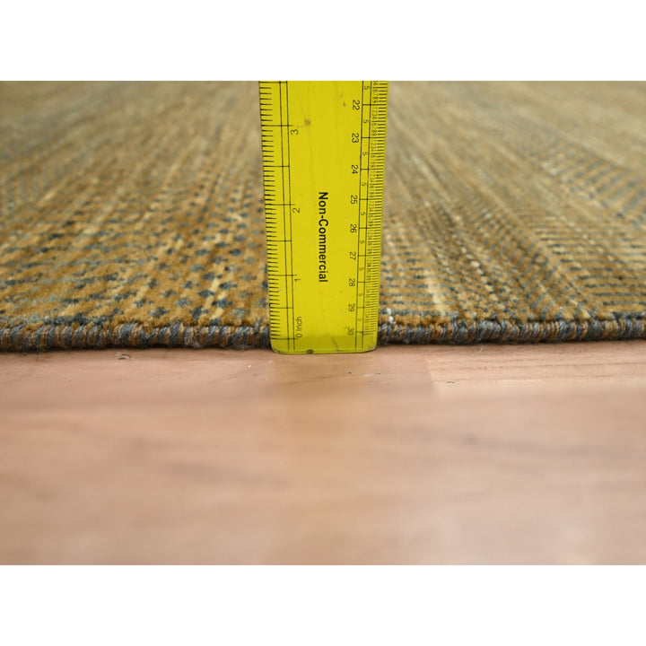 2'8" x 8'0" New Hand Knotted Brown Wool & Silk Runner Oriental Rug - MOA10283230