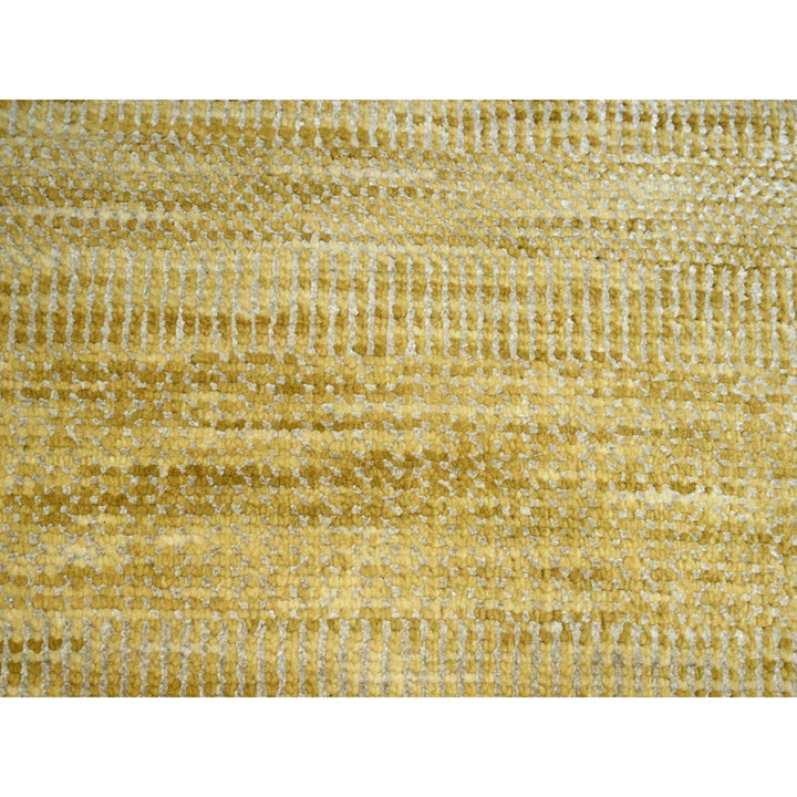 10'0" x 14'0" New Hand Knotted Brown Wool & Silk Rectangle Oriental Rug - MOA10283233