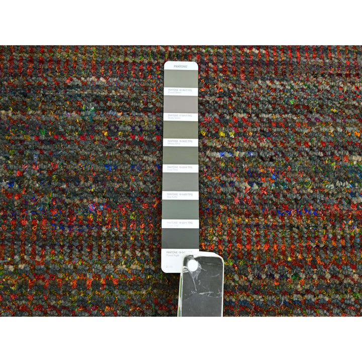 9'1" x 12'2" New Hand Knotted Green Wool Rectangle Oriental Rug - MOA10283239