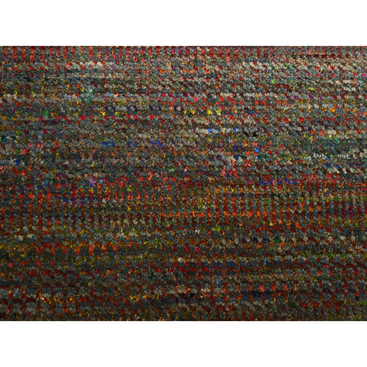 9'1" x 12'2" New Hand Knotted Green Wool Rectangle Oriental Rug - MOA10283239