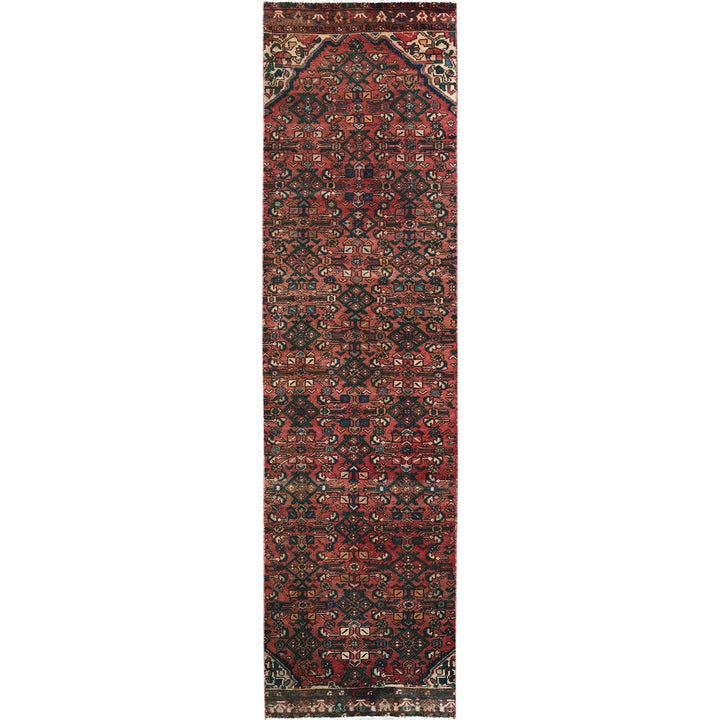 2'5" x 9'4" Vintage Hand Knotted Red Wool Runner Oriental Rug - MOA102837