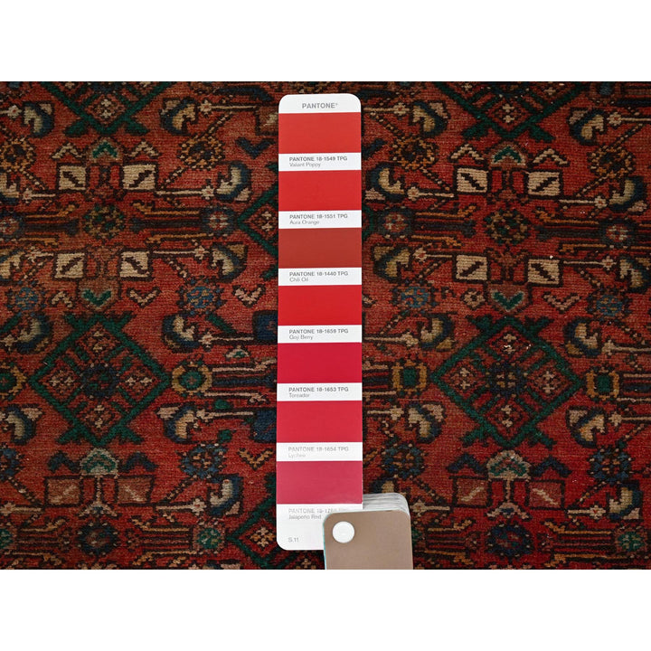 2'5" x 9'4" Vintage Hand Knotted Red Wool Runner Oriental Rug - MOA102837