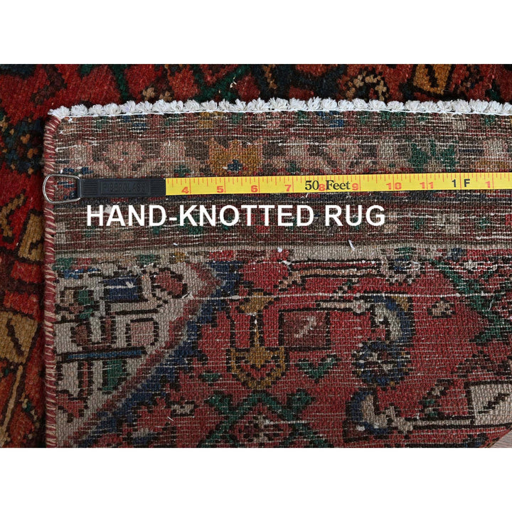 2'5" x 9'4" Vintage Hand Knotted Red Wool Runner Oriental Rug - MOA102837