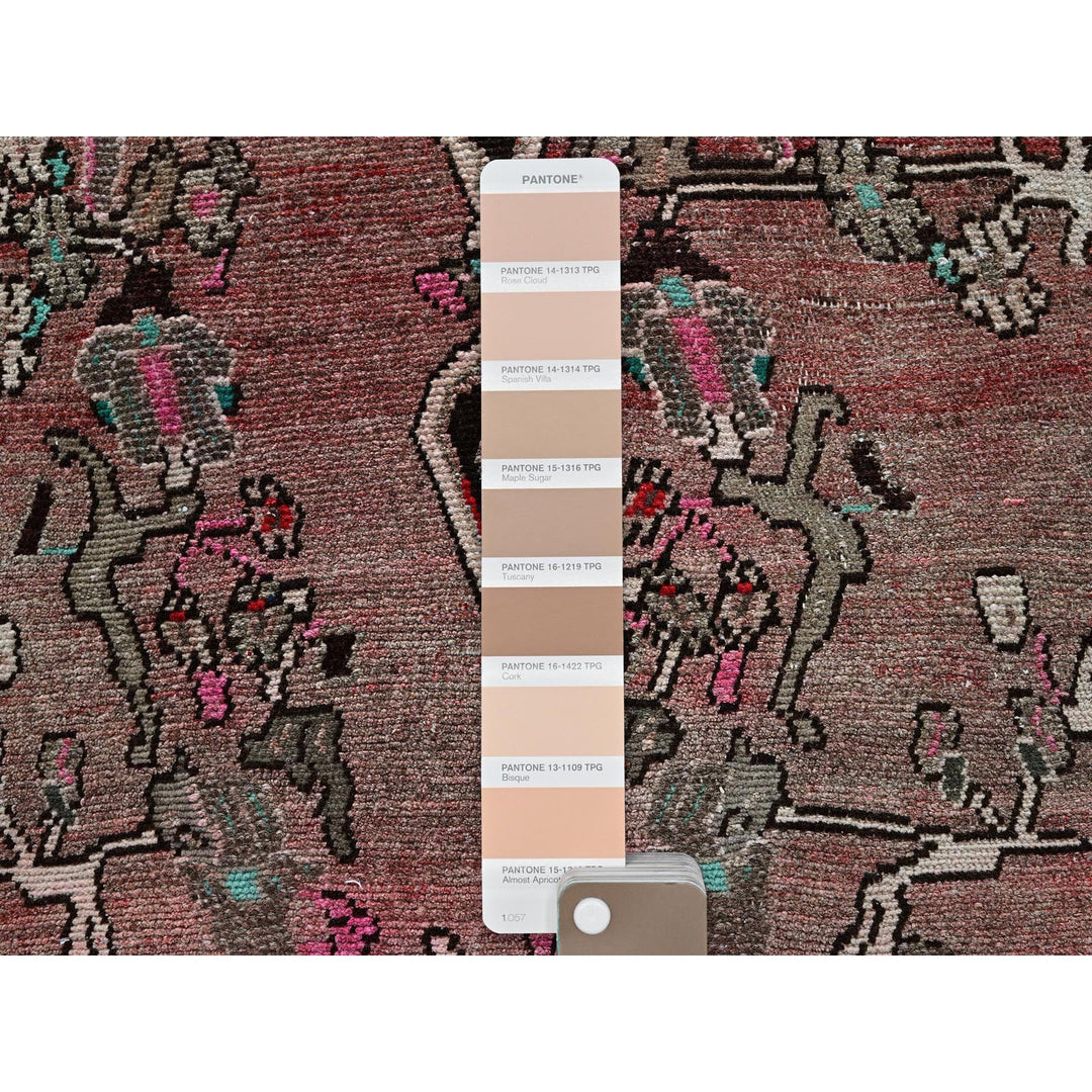 2'0" x 9'7" Vintage Hand Knotted Red Wool Runner Oriental Rug - MOA102839