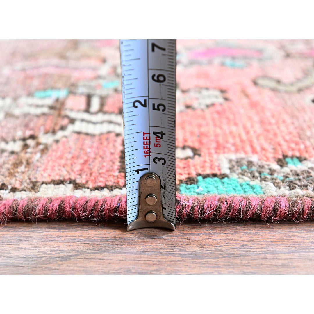 2'0" x 9'7" Vintage Hand Knotted Red Wool Runner Oriental Rug - MOA102839
