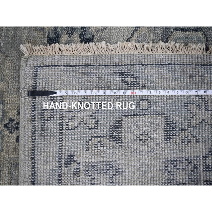 5'10" x 8'10" New Hand Knotted Grey Wool Rectangle Oriental Rug - MOA10284071