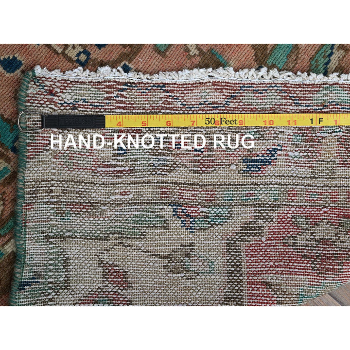 1'11" x 9'0" Vintage Hand Knotted Pink Wool Runner Oriental Rug - MOA102841