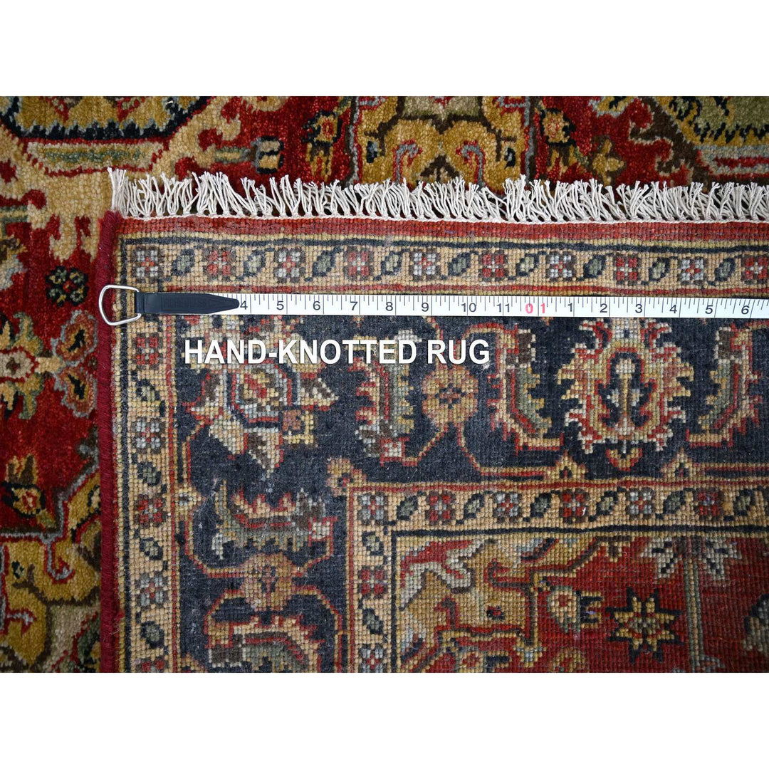 4'1" x 6'0" New Hand Knotted Red Wool Rectangle Oriental Rug - MOA10284261