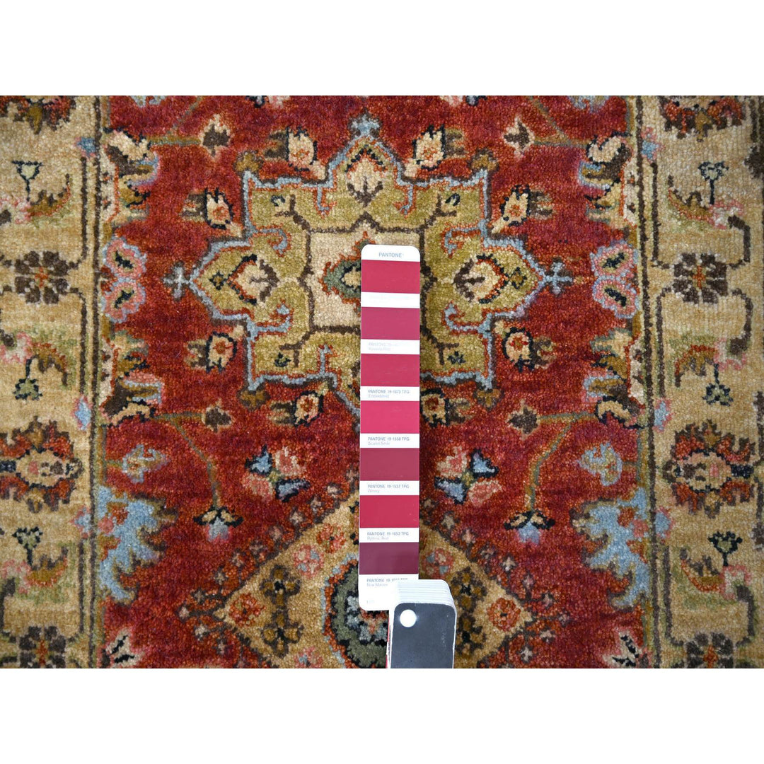 2'0" x 3'0" New Hand Knotted Red Wool Rectangle Oriental Rug - MOA10284262