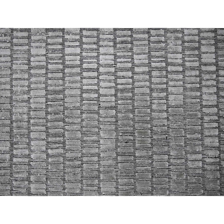 7'10" x 10'0" New Hand Loomed Grey Wool and Plant based Silk Rectangle Oriental Rug - MOA10284298