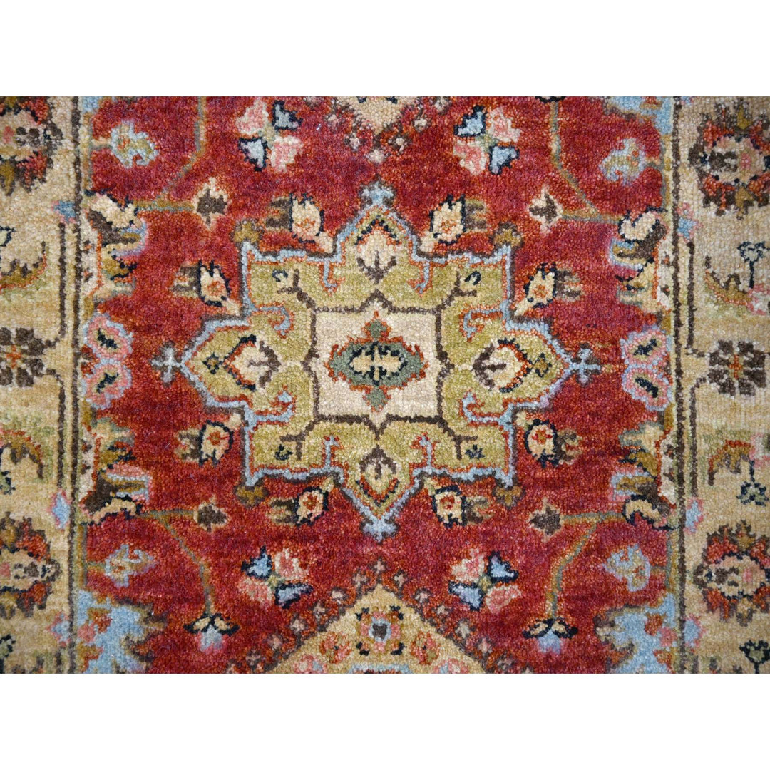 2'0" x 3'0" New Hand Knotted Red Cotton Rectangle Oriental Rug - MOA10284306