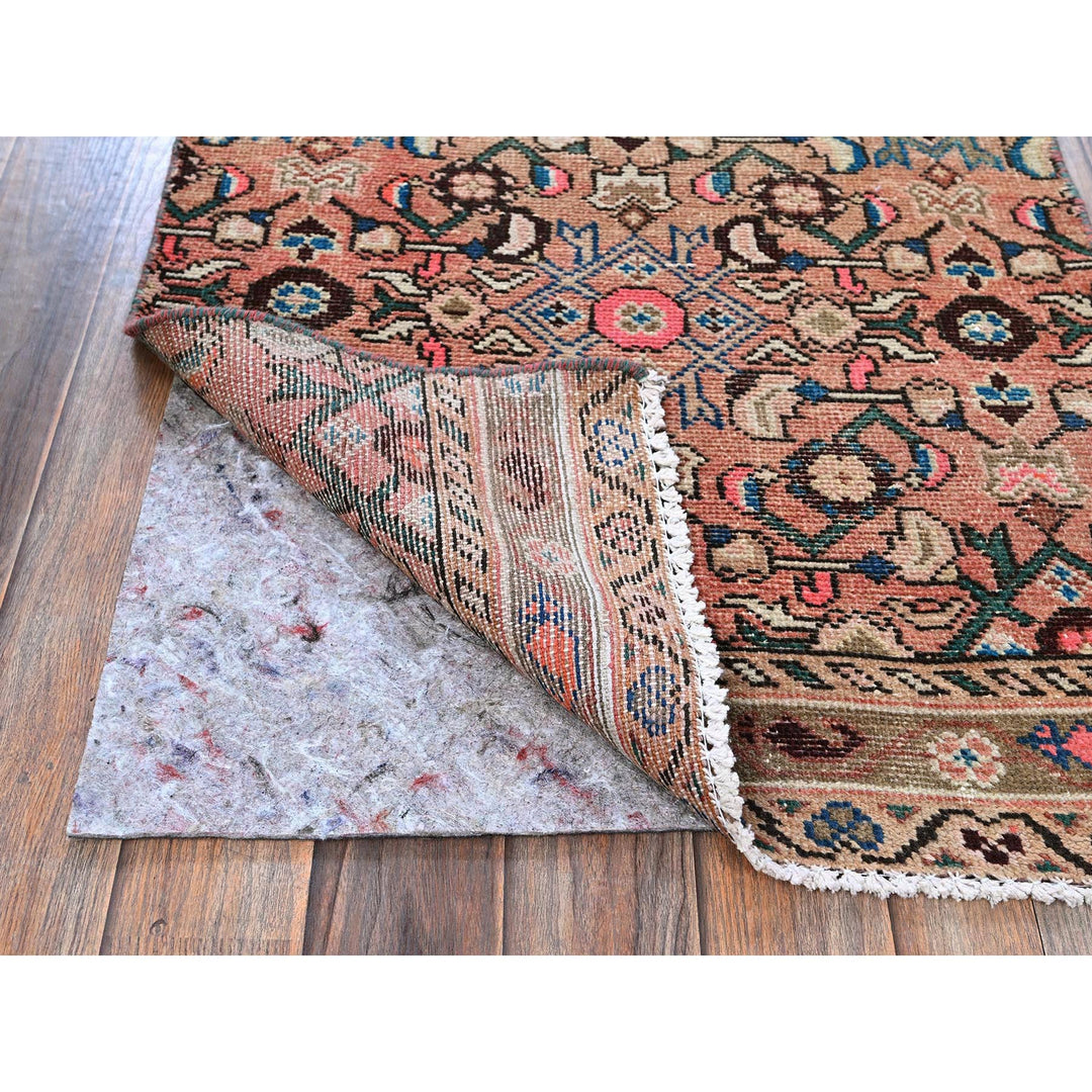 2'3" x 9'2" Vintage Hand Knotted Pink Wool Runner Oriental Rug - MOA102843