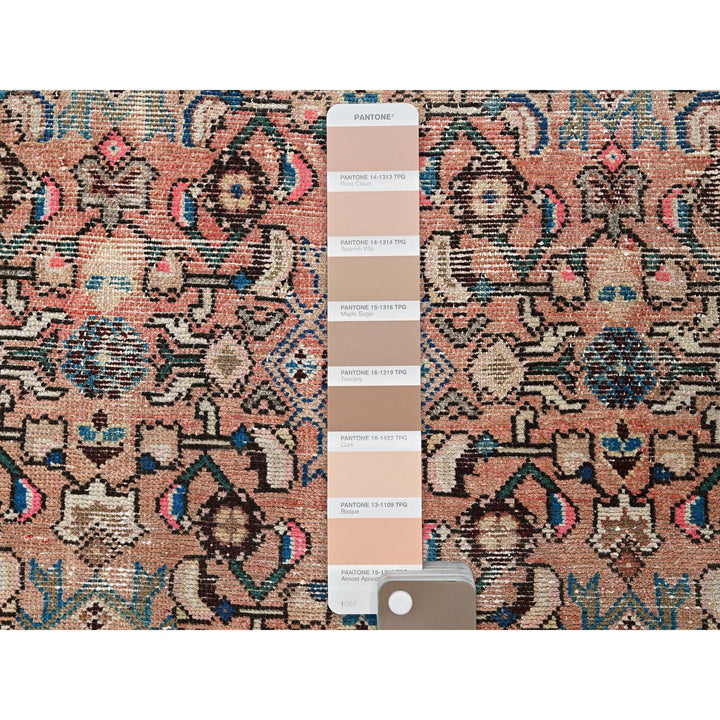 2'3" x 9'2" Vintage Hand Knotted Pink Wool Runner Oriental Rug - MOA102843
