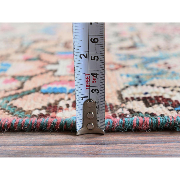 2'3" x 9'2" Vintage Hand Knotted Pink Wool Runner Oriental Rug - MOA102843