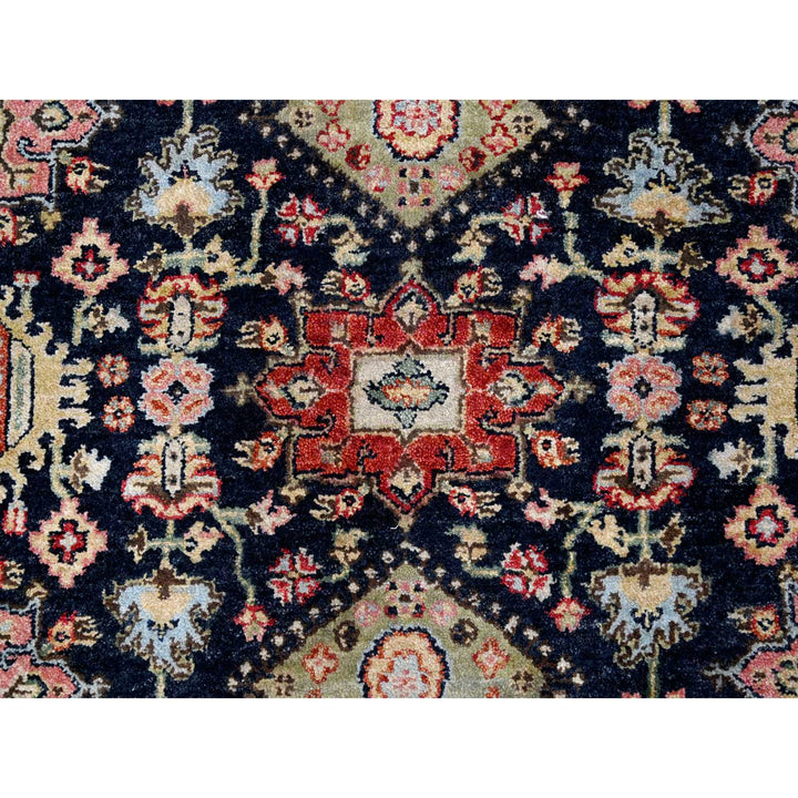 4'2" x 6'0" New Hand Knotted Black Wool Rectangle Oriental Rug - MOA10284414