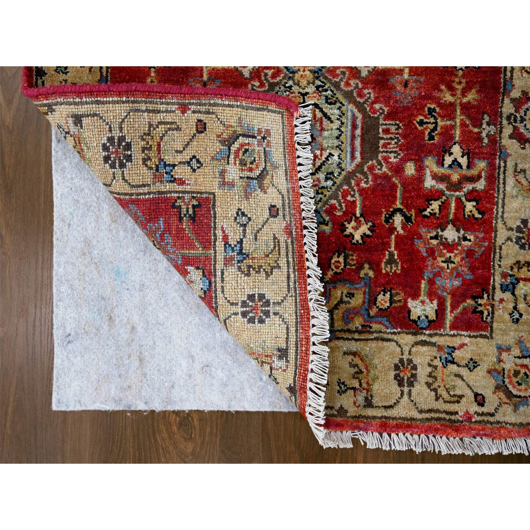 2'8" x 9'11" New Hand Knotted Red Wool Runner Oriental Rug - MOA10284519