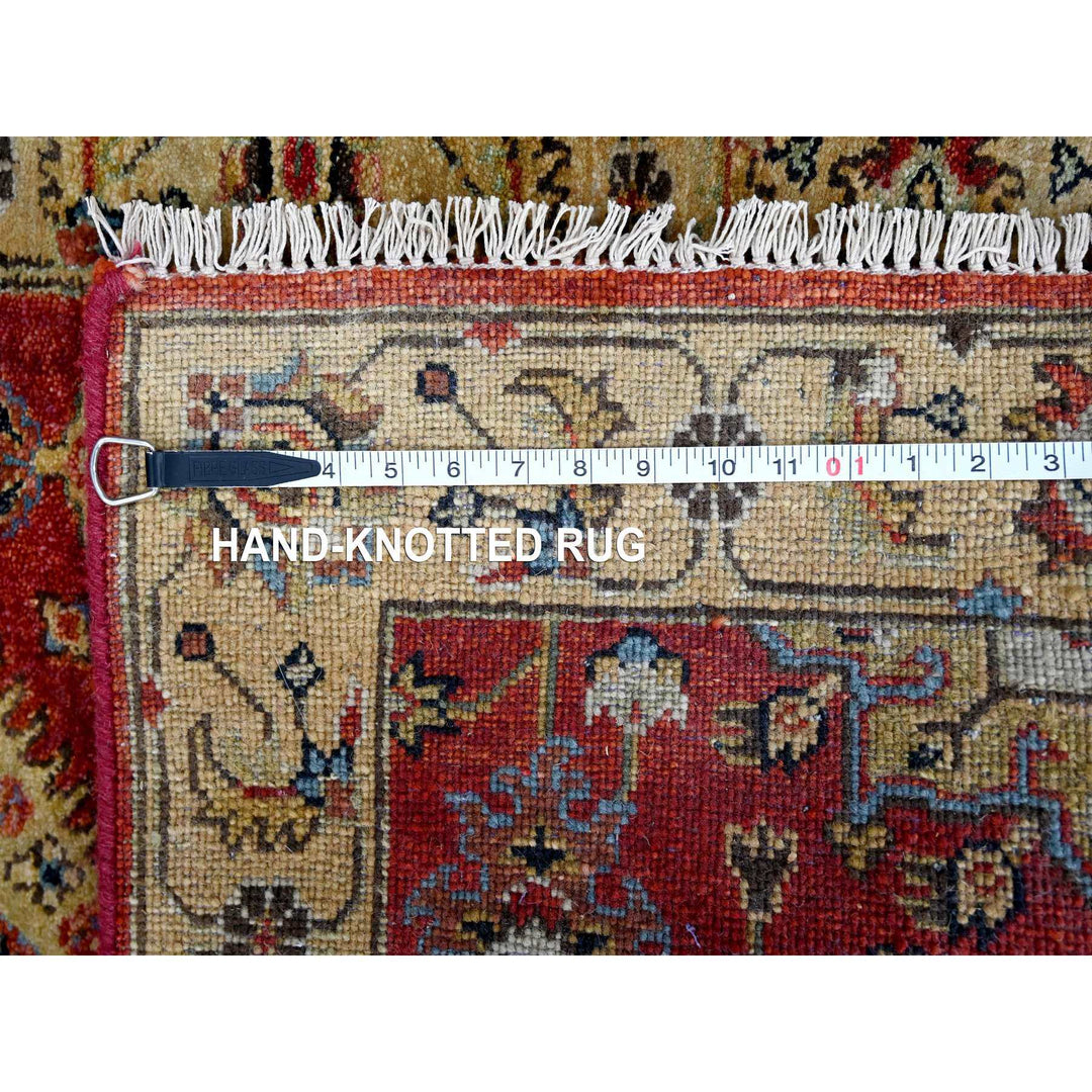 2'8" x 9'11" New Hand Knotted Red Wool Runner Oriental Rug - MOA10284519