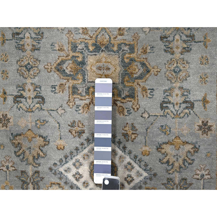 3'0" x 5'0" New Hand Knotted Grey Wool Rectangle Oriental Rug - MOA10284547