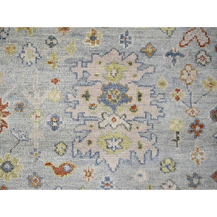 8'1" x 9'10" New Hand Knotted Blue Wool Rectangle Oriental Rug - MOA10284574