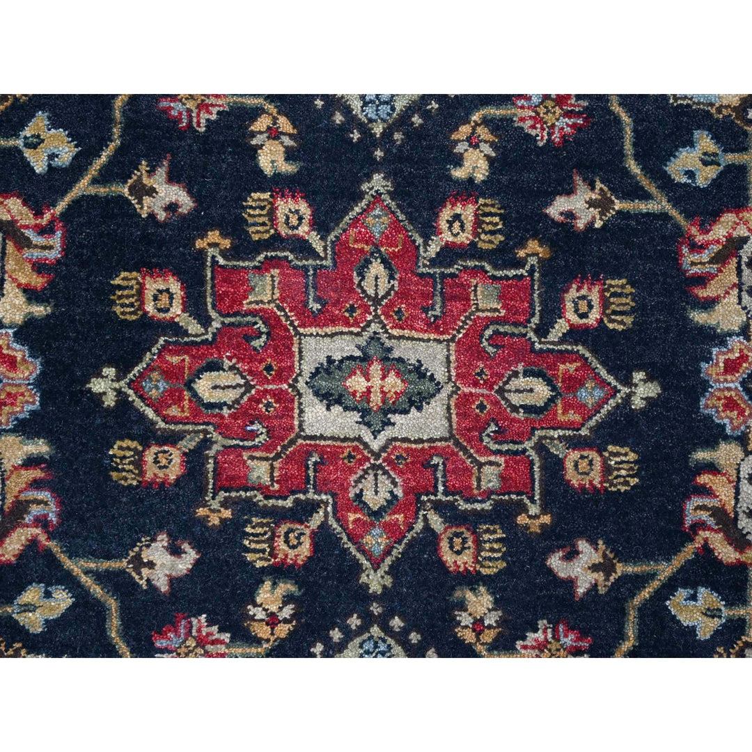 6'0" x 8'11" New Hand Knotted Black Wool Rectangle Oriental Rug - MOA10284611