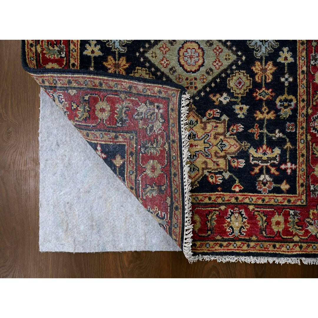 3'2" x 5'0" New Hand Knotted Black Wool Rectangle Oriental Rug - MOA10284662