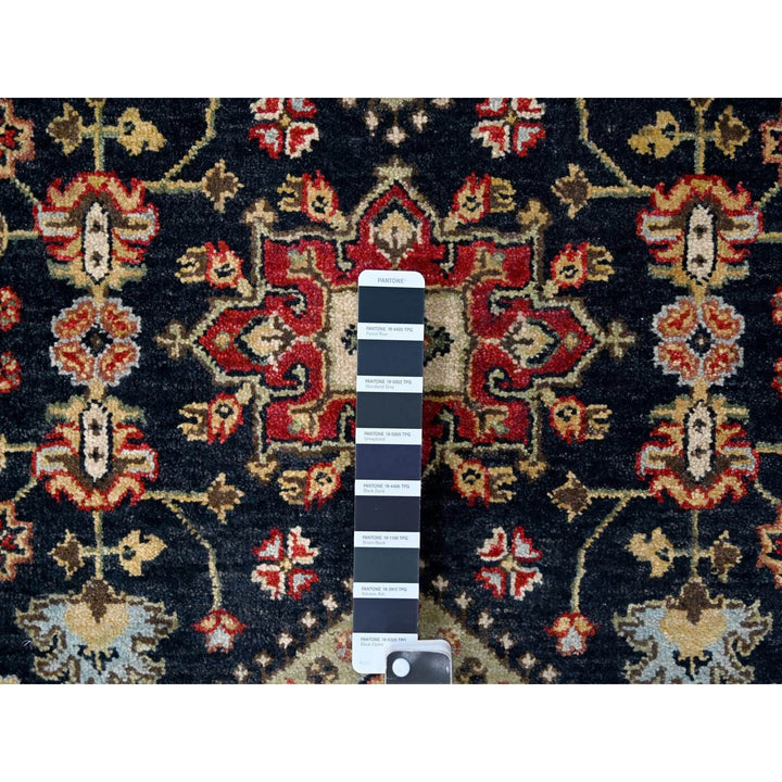 3'2" x 5'0" New Hand Knotted Black Wool Rectangle Oriental Rug - MOA10284662