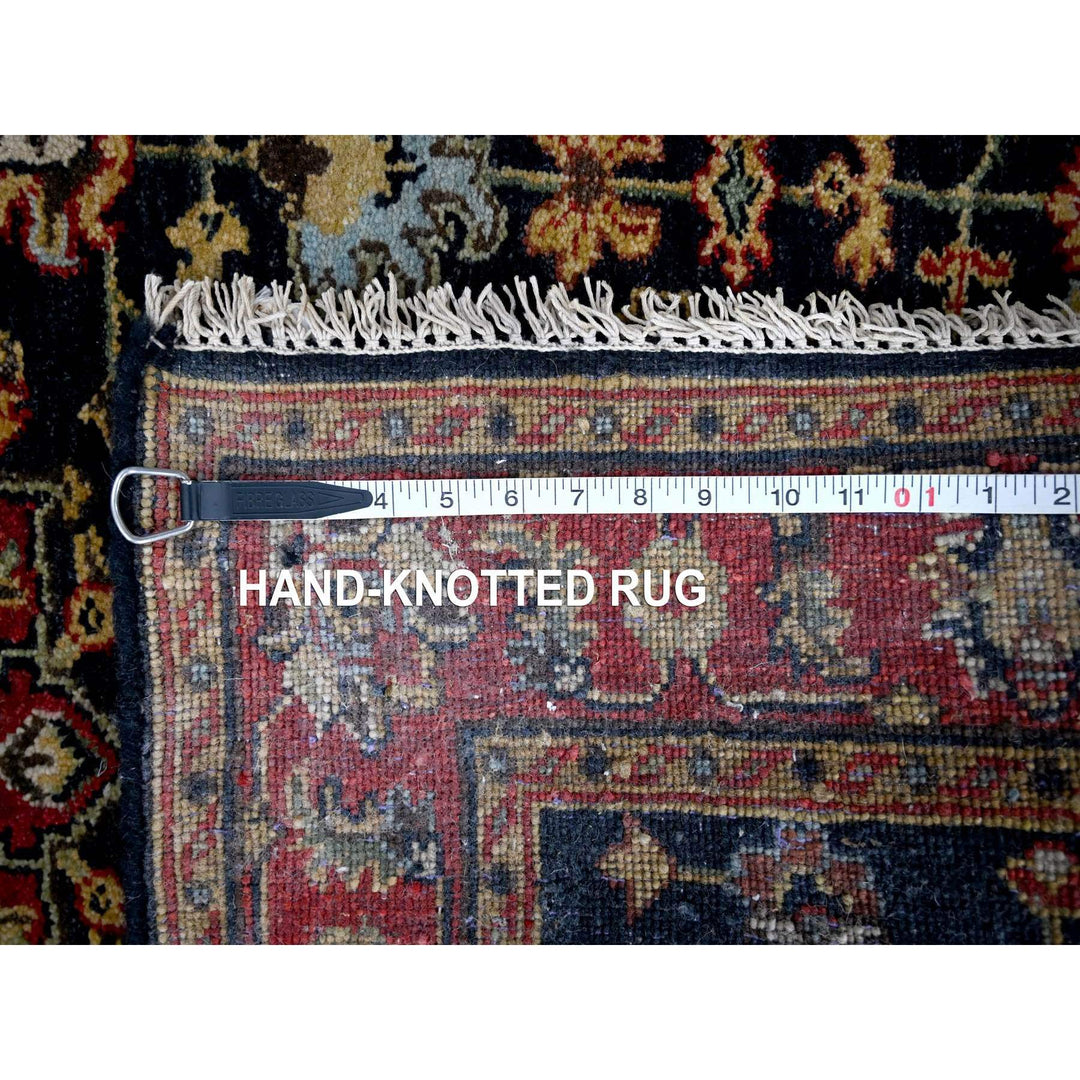 3'2" x 5'0" New Hand Knotted Black Wool Rectangle Oriental Rug - MOA10284662