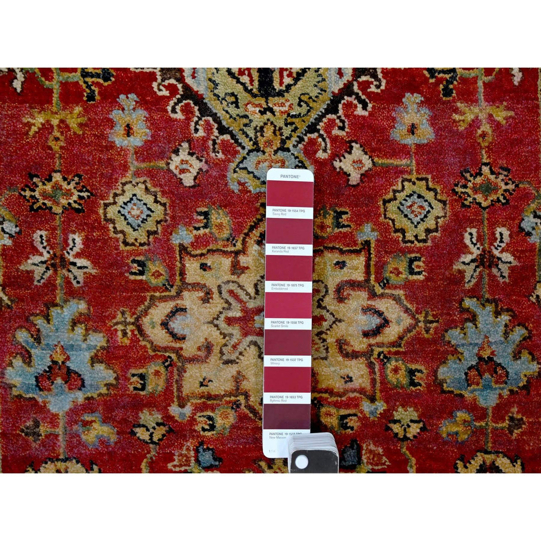 2'7" x 12'0" New Hand Knotted Red Wool Runner Oriental Rug - MOA10284684