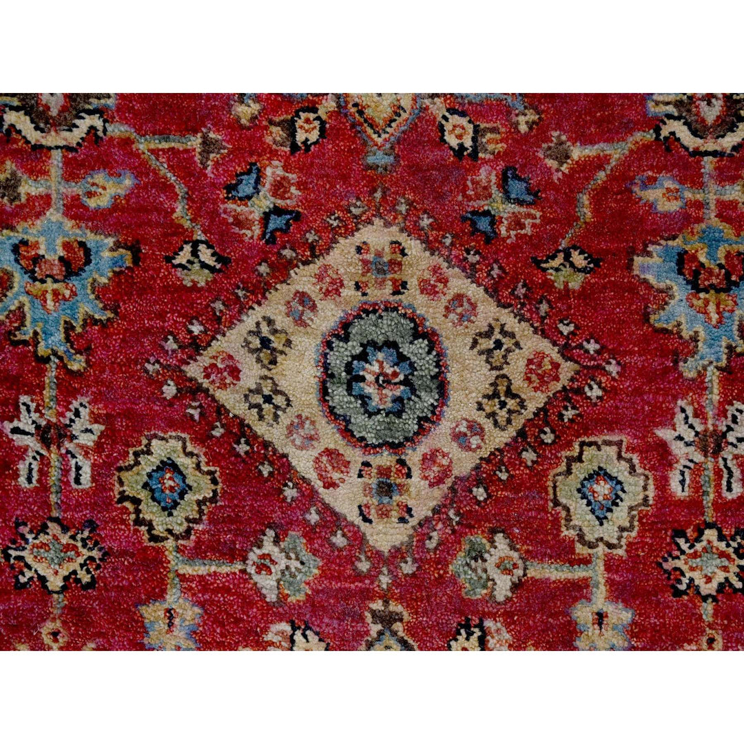 2'7" x 12'0" New Hand Knotted Red Wool Runner Oriental Rug - MOA10284684