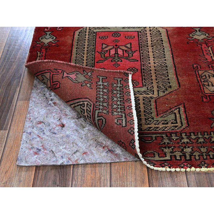 2'3" x 8'5" Vintage Hand Knotted Red Wool Runner Oriental Rug - MOA102846