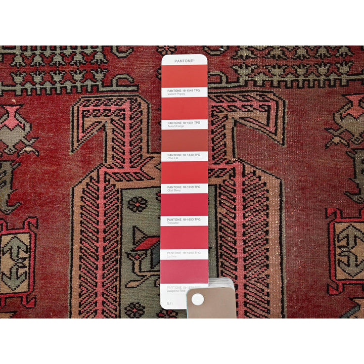 2'3" x 8'5" Vintage Hand Knotted Red Wool Runner Oriental Rug - MOA102846