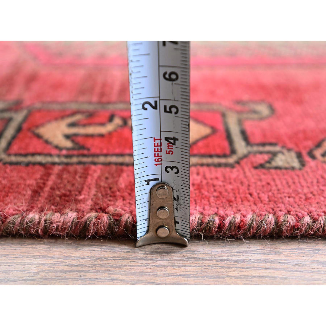 2'3" x 8'5" Vintage Hand Knotted Red Wool Runner Oriental Rug - MOA102846