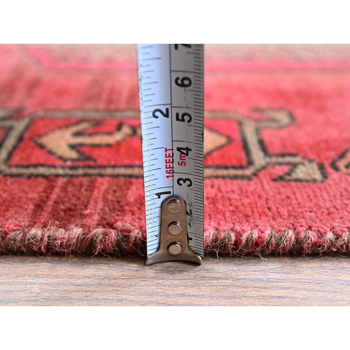 2'3" x 8'5" Vintage Hand Knotted Red Wool Runner Oriental Rug - MOA102846