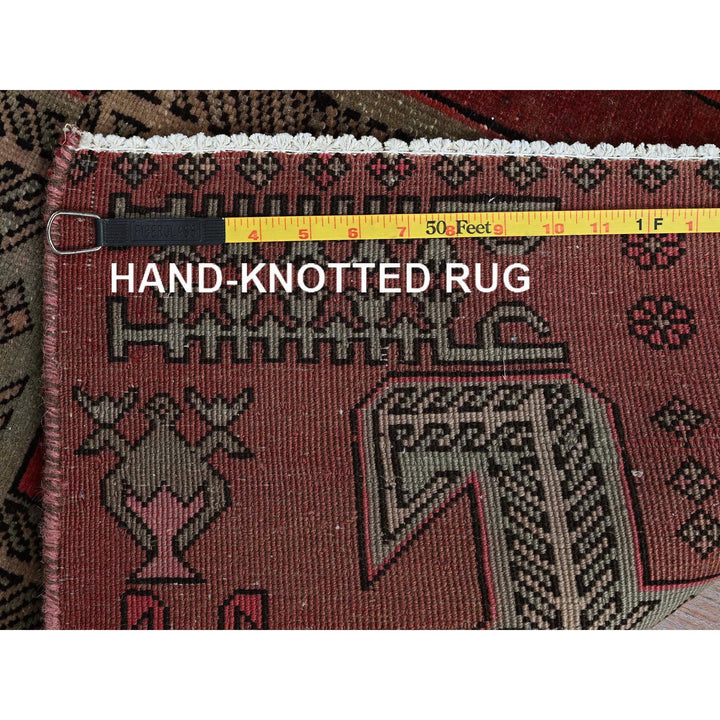 2'3" x 8'5" Vintage Hand Knotted Red Wool Runner Oriental Rug - MOA102846