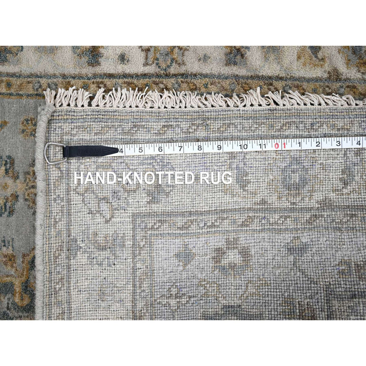 3'1" x 5'0" New Hand Knotted Grey Wool Rectangle Oriental Rug - MOA10284702