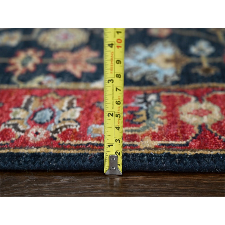 2'7" x 10'1" New Hand Knotted Black Wool Runner Oriental Rug - MOA10284710