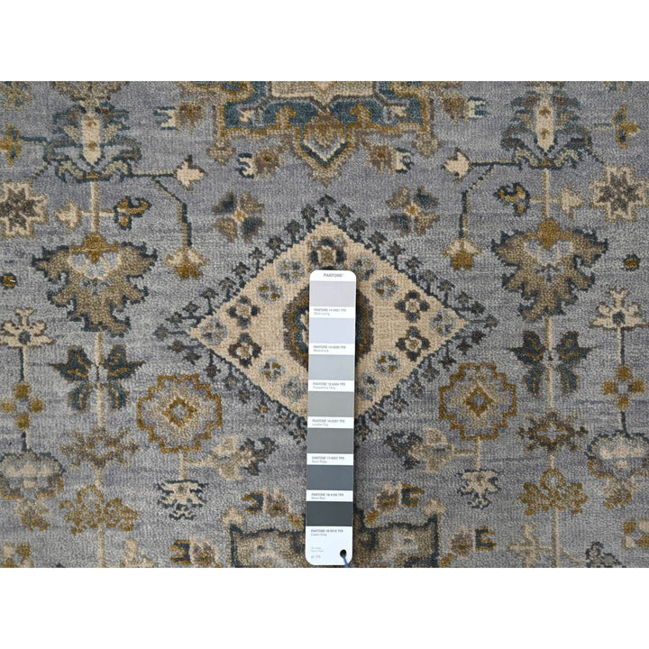 3'1" x 5'0" New Hand Knotted Grey Wool Rectangle Oriental Rug - MOA10284744