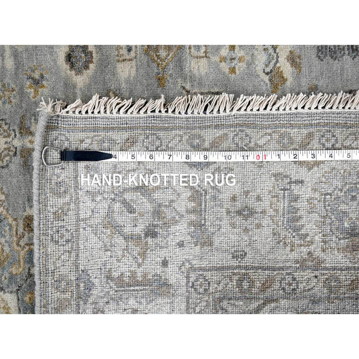 5'2" x 7'0" New Hand Knotted Grey Wool Rectangle Oriental Rug - MOA10284803