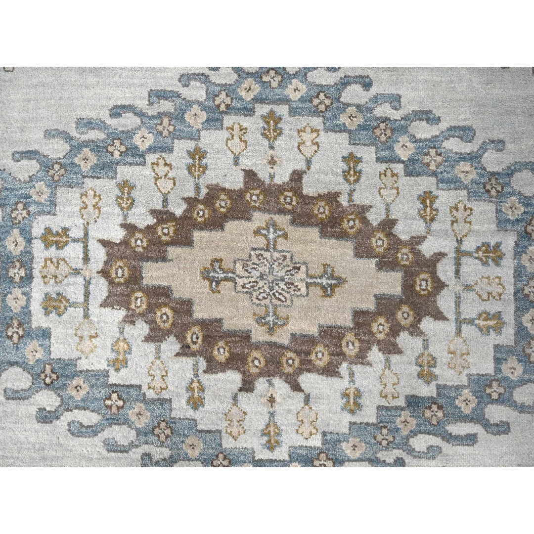 10'0" x 10'1" New Hand Knotted Grey Cotton Square Oriental Rug - MOA10284832