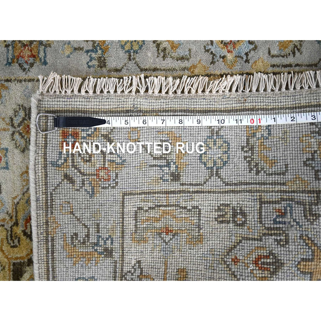 2'9" x 13'6" New Hand Knotted Ivory Wool Runner Oriental Rug - MOA10284841