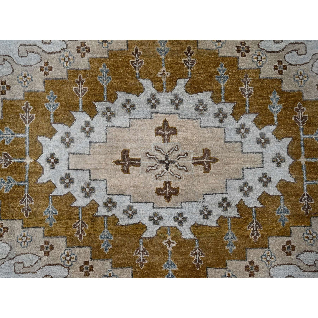 13'11" x 17'10" New Hand Knotted Grey Wool Rectangle Oriental Rug - MOA10284924