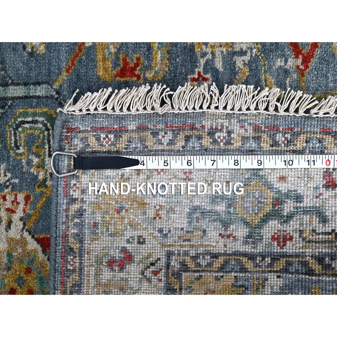 3'1" x 4'11" New Hand Knotted Blue Wool Rectangle Oriental Rug - MOA10284953