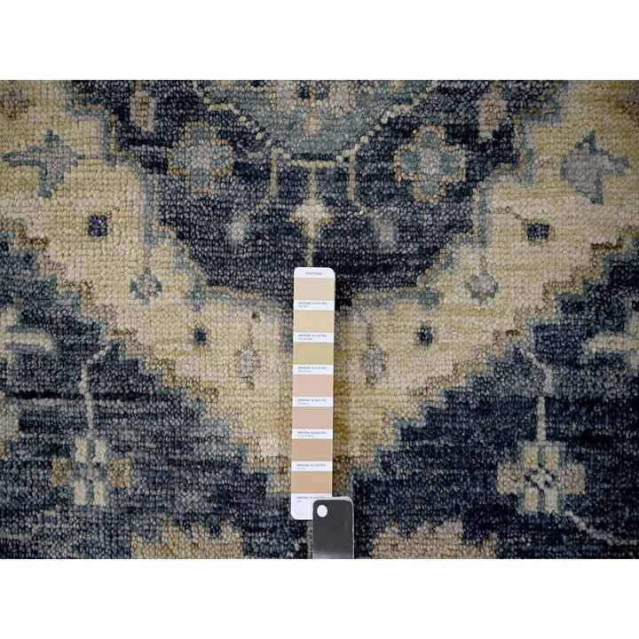 9'3" x 12'3" New Hand Knotted Grey Wool Rectangle Oriental Rug - MOA10284969