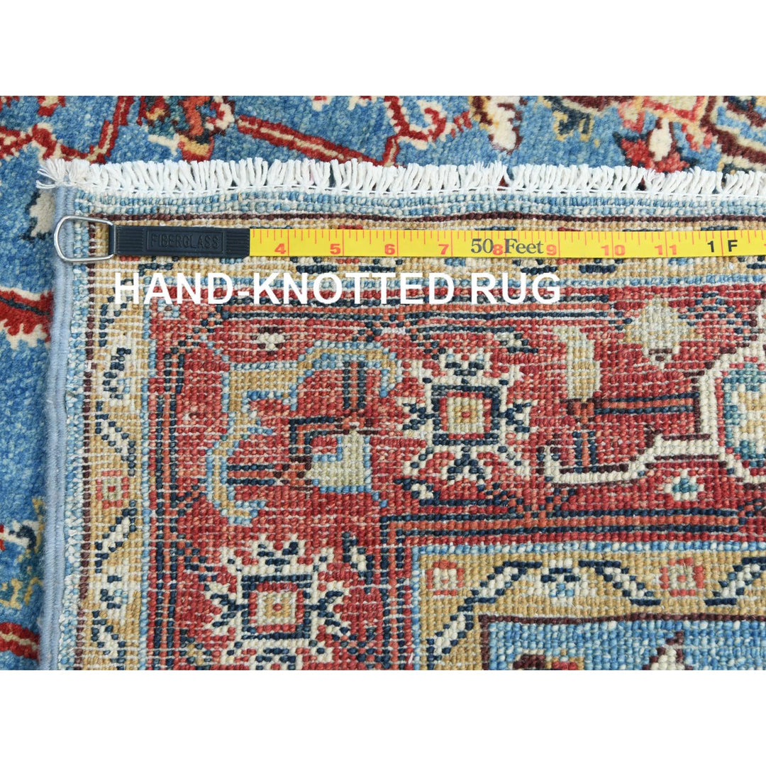 4'0" x 5'8" New Hand Knotted Blue Wool Rectangle Oriental Rug - MOA10285006