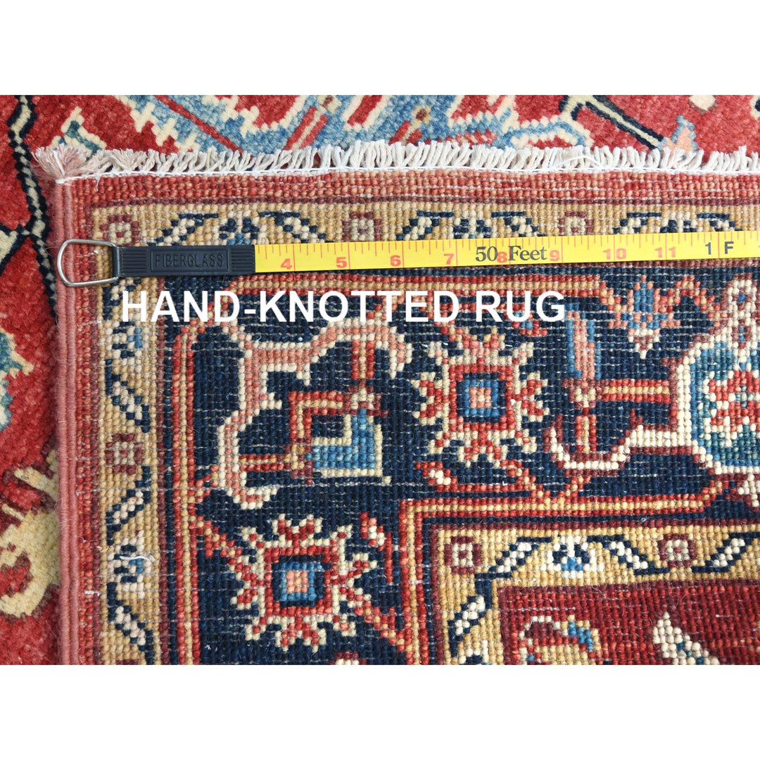 3'10" x 6'0" New Hand Knotted Red Wool Rectangle Oriental Rug - MOA10285008