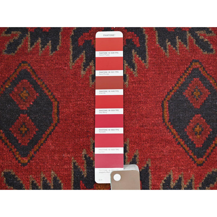 2'8" x 6'4" New Hand Knotted Red Wool Runner Oriental Rug - MOA10285123