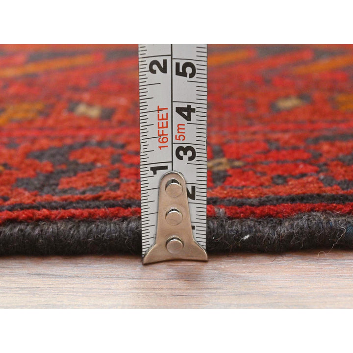 2'8" x 6'4" New Hand Knotted Red Wool Runner Oriental Rug - MOA10285123